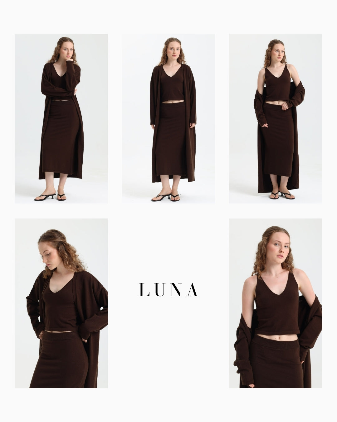 Luna Exclusive Acı Kahve Kimono