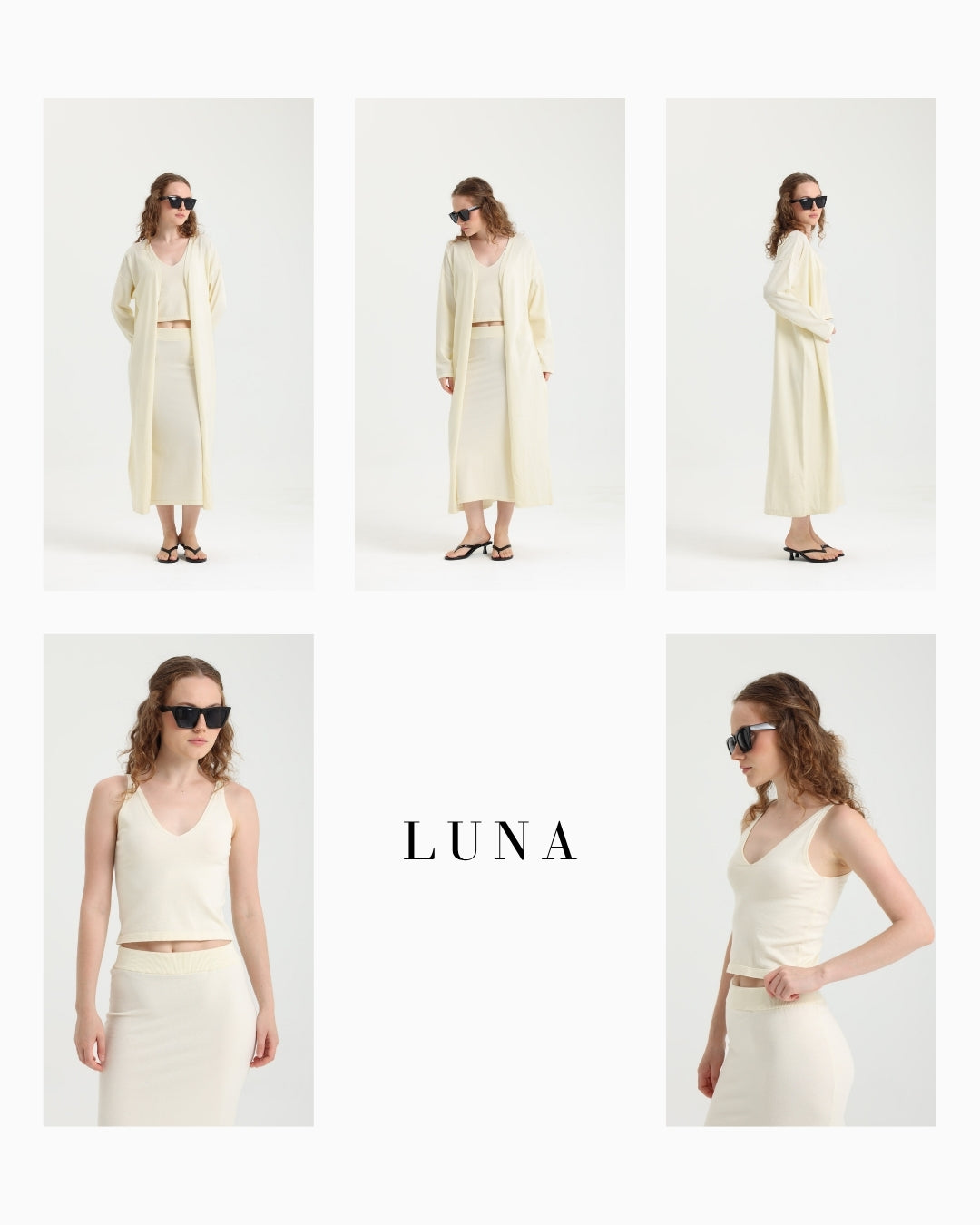 Luna Exclusive Ekru Kimono