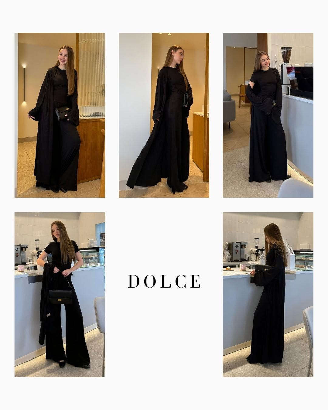 Dolce Siyah Pantolon - Kimono Set