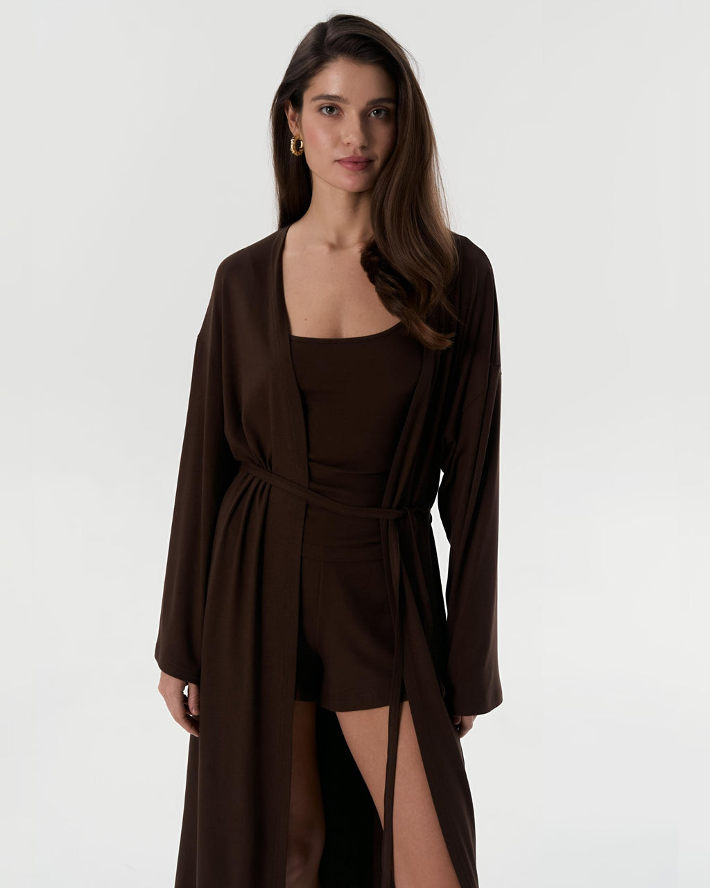 Dolce Acı Kahve Kuşaklı Kimono