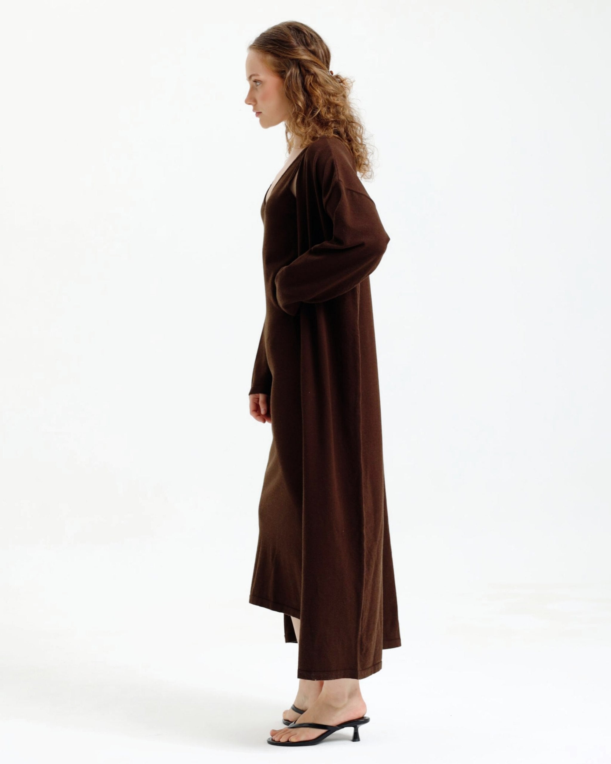 Luna Exclusive Acı Kahve Kimono