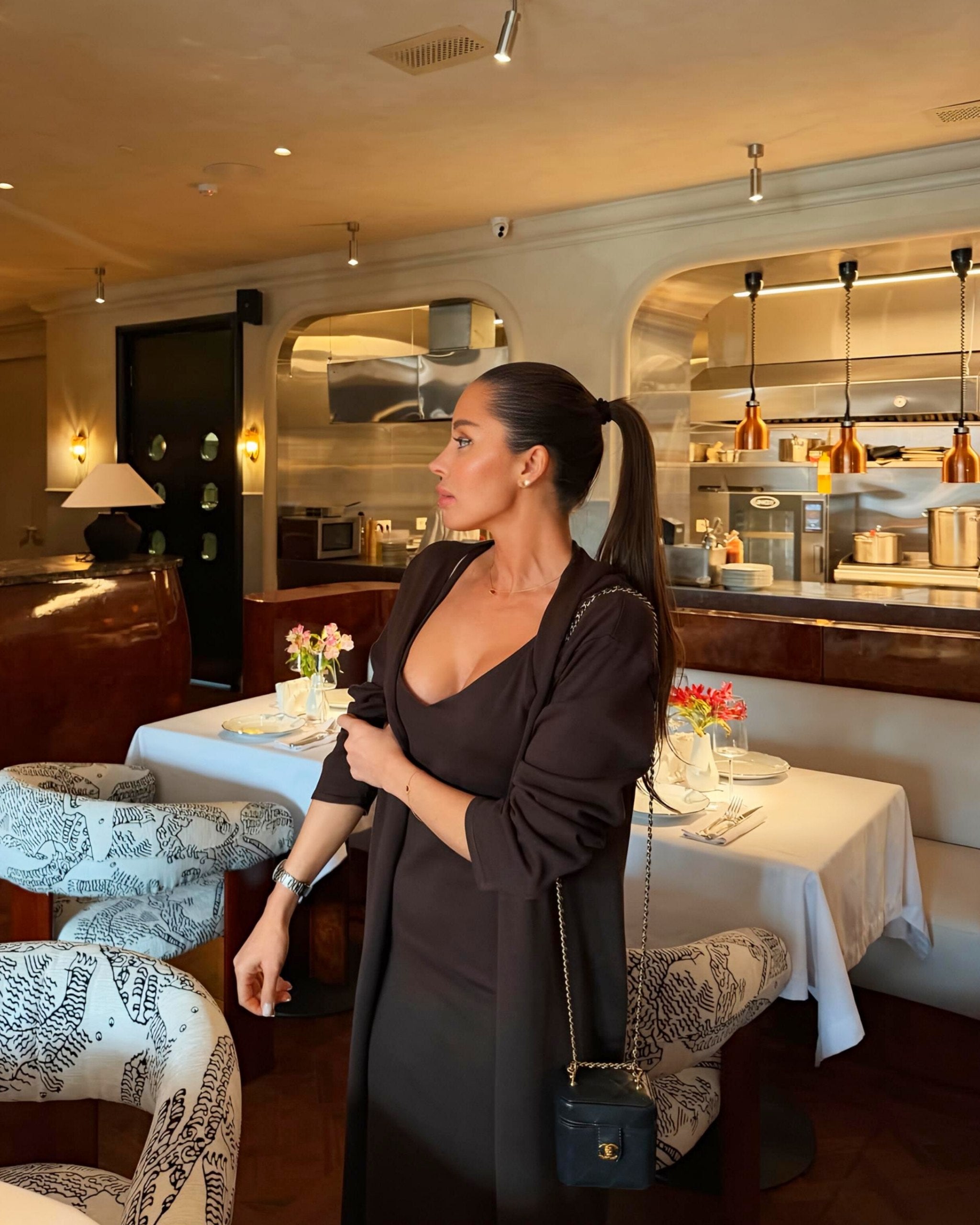 Luna Exclusive Acı Kahve Elbise