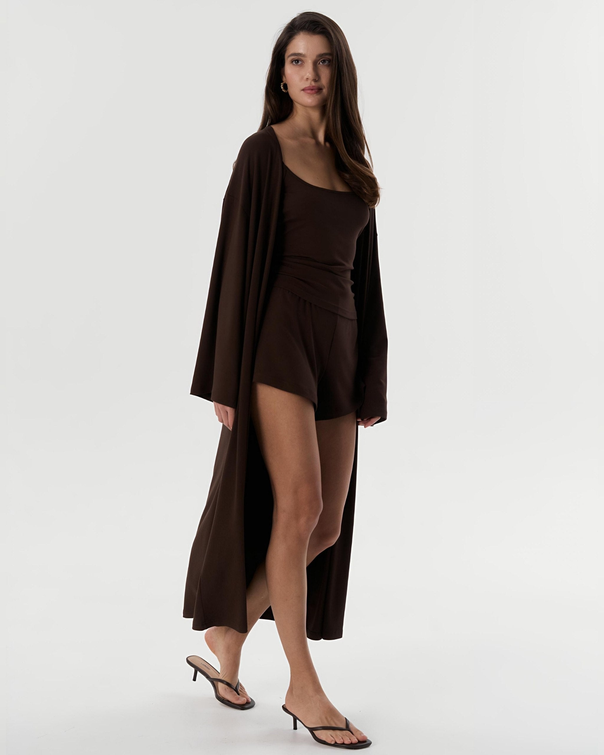 Dolce Acı Kahve Kuşaklı Kimono