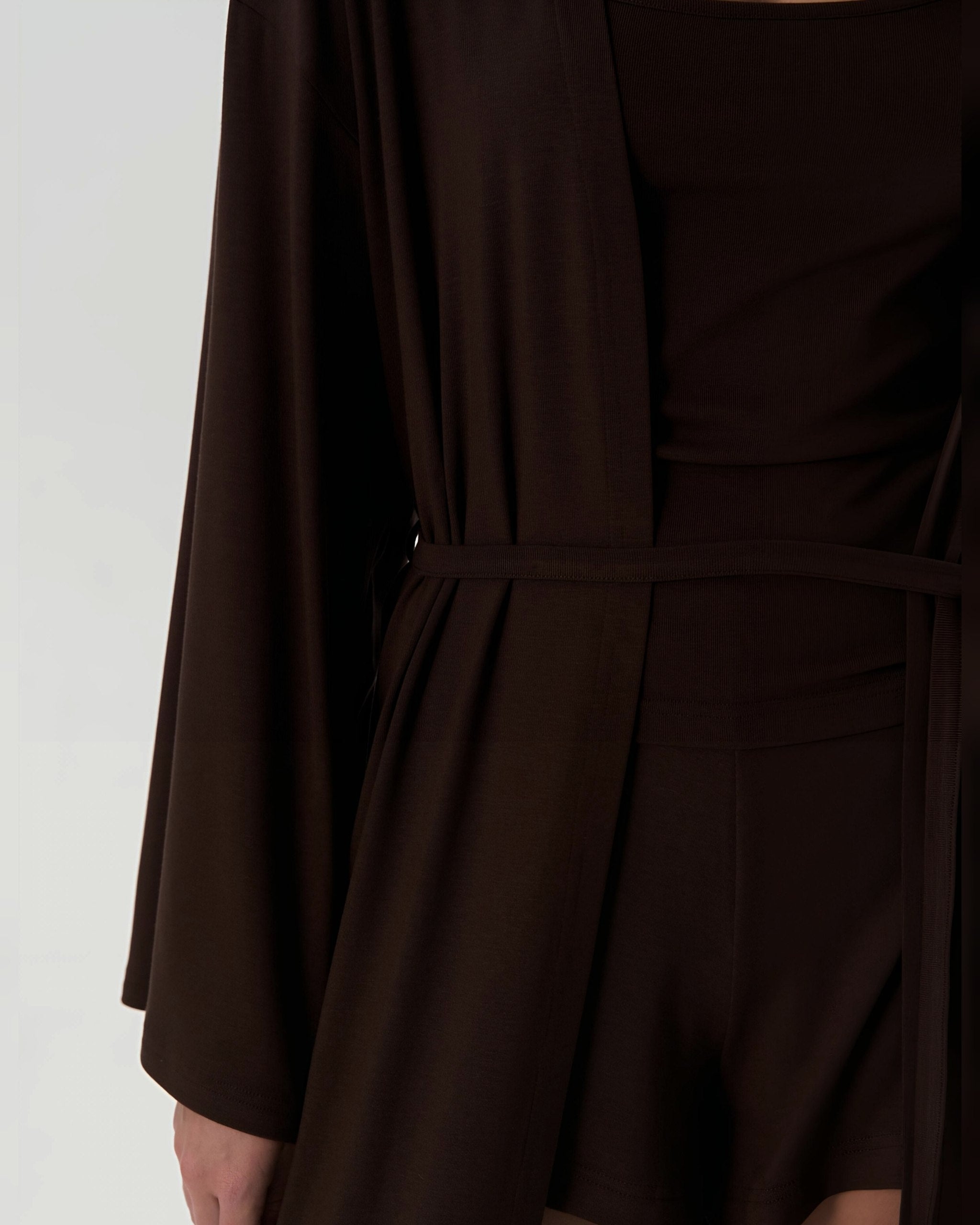 Dolce Acı Kahve Kuşaklı Kimono