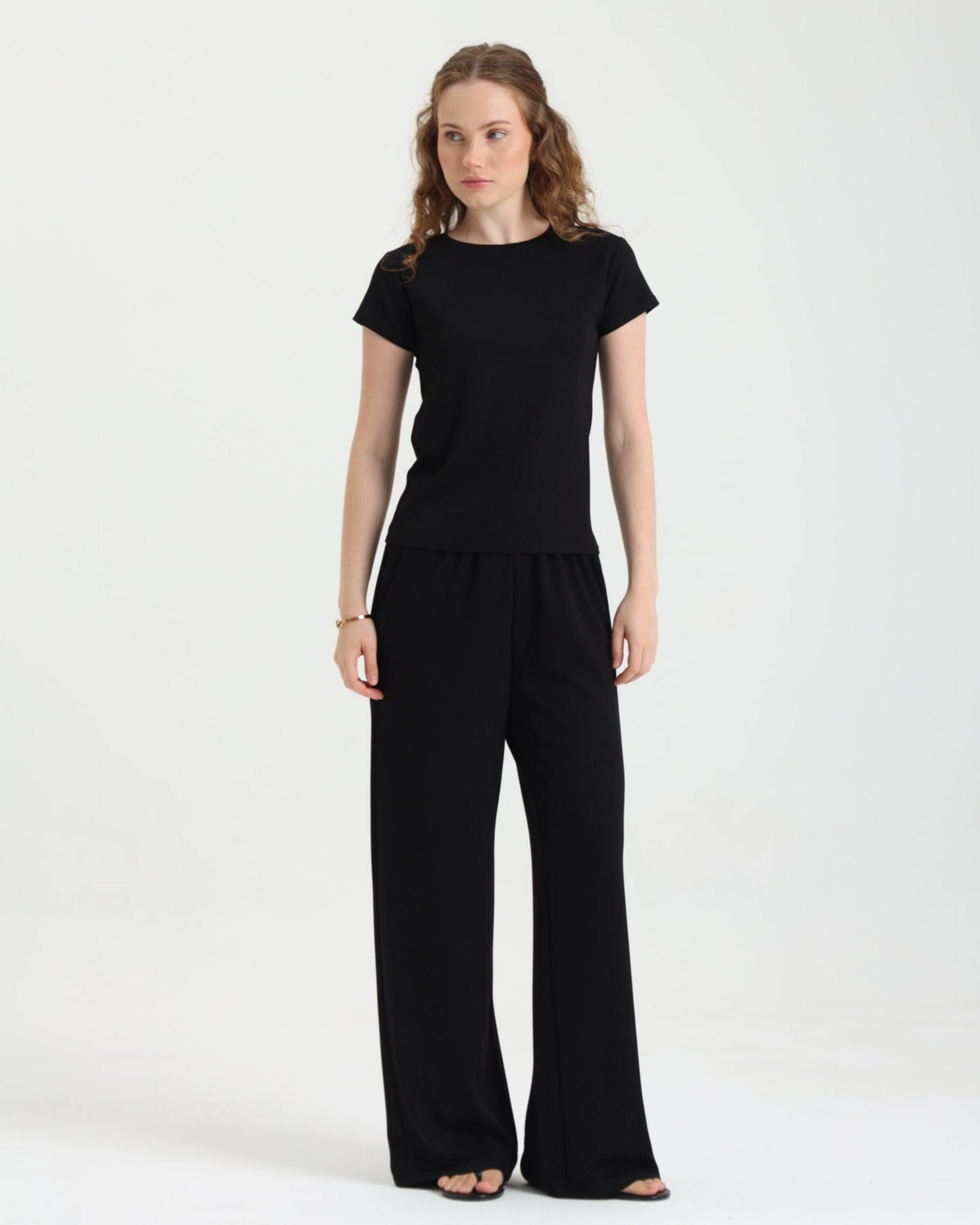 Dolce Siyah T-shirt - Pantolon Set