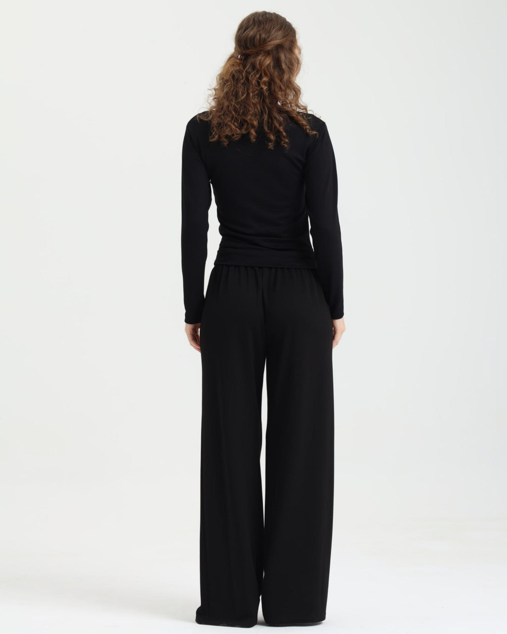 Dolce Siyah Kayık Yaka Bluz - Pantolon Set