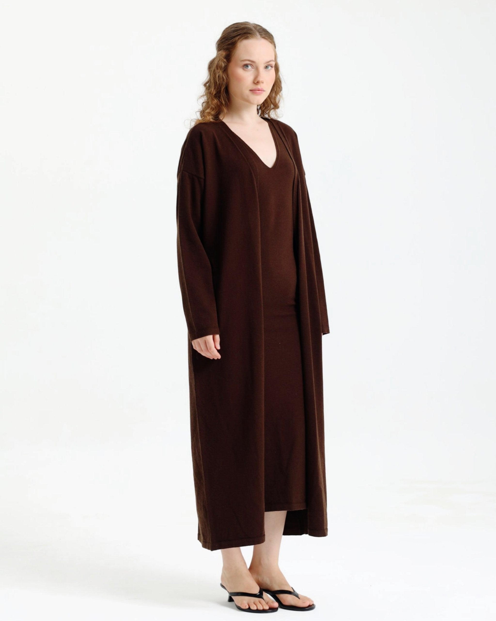 Luna Exclusive Acı Kahve Kimono