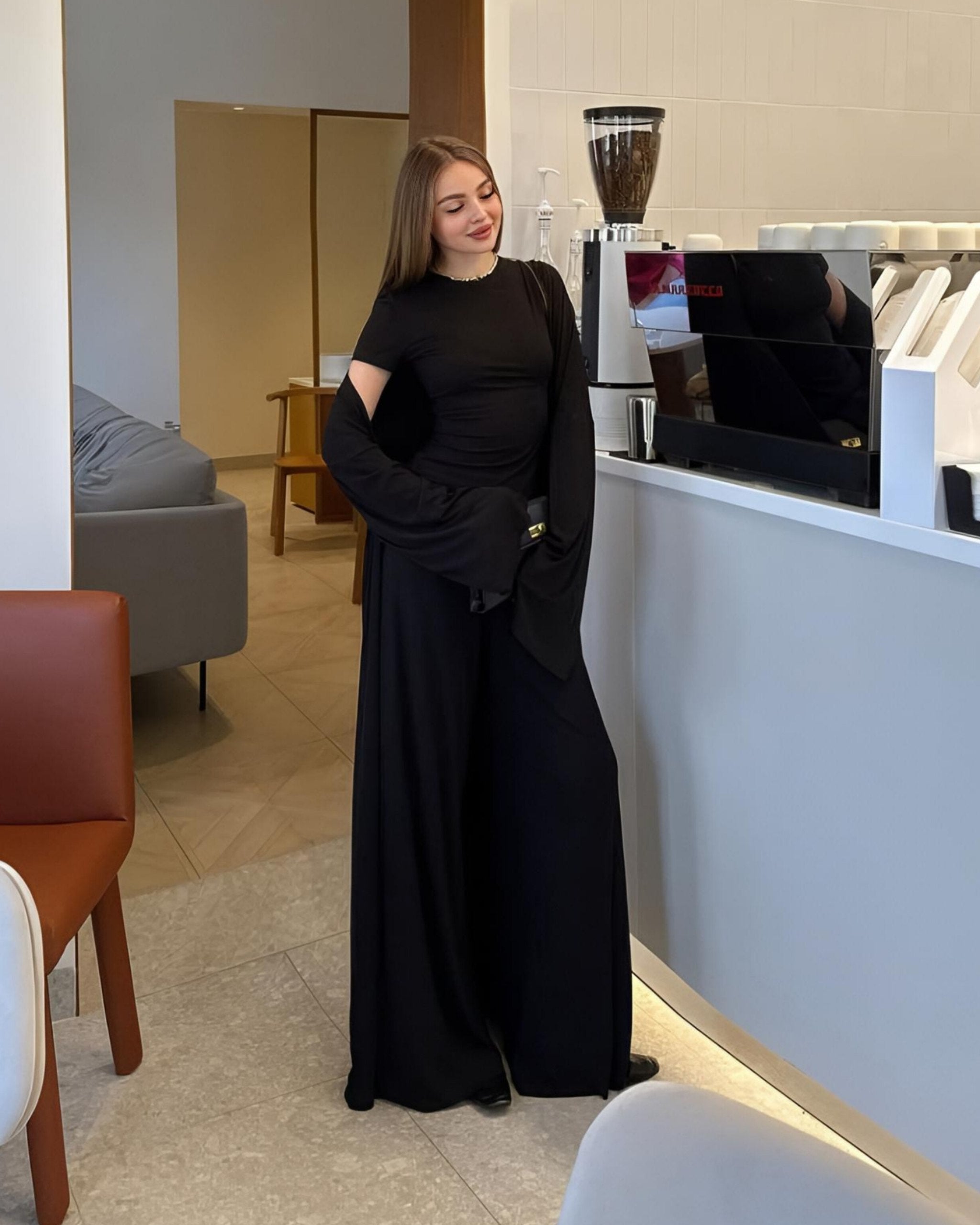 Dolce Siyah Pantolon - Kimono Set