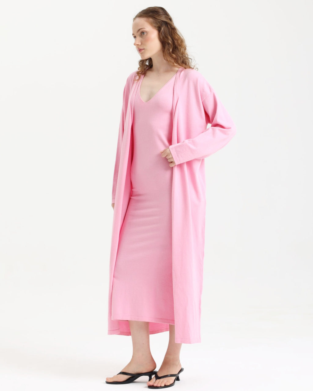 Luna Exclusive Pembe Elbise Takım
