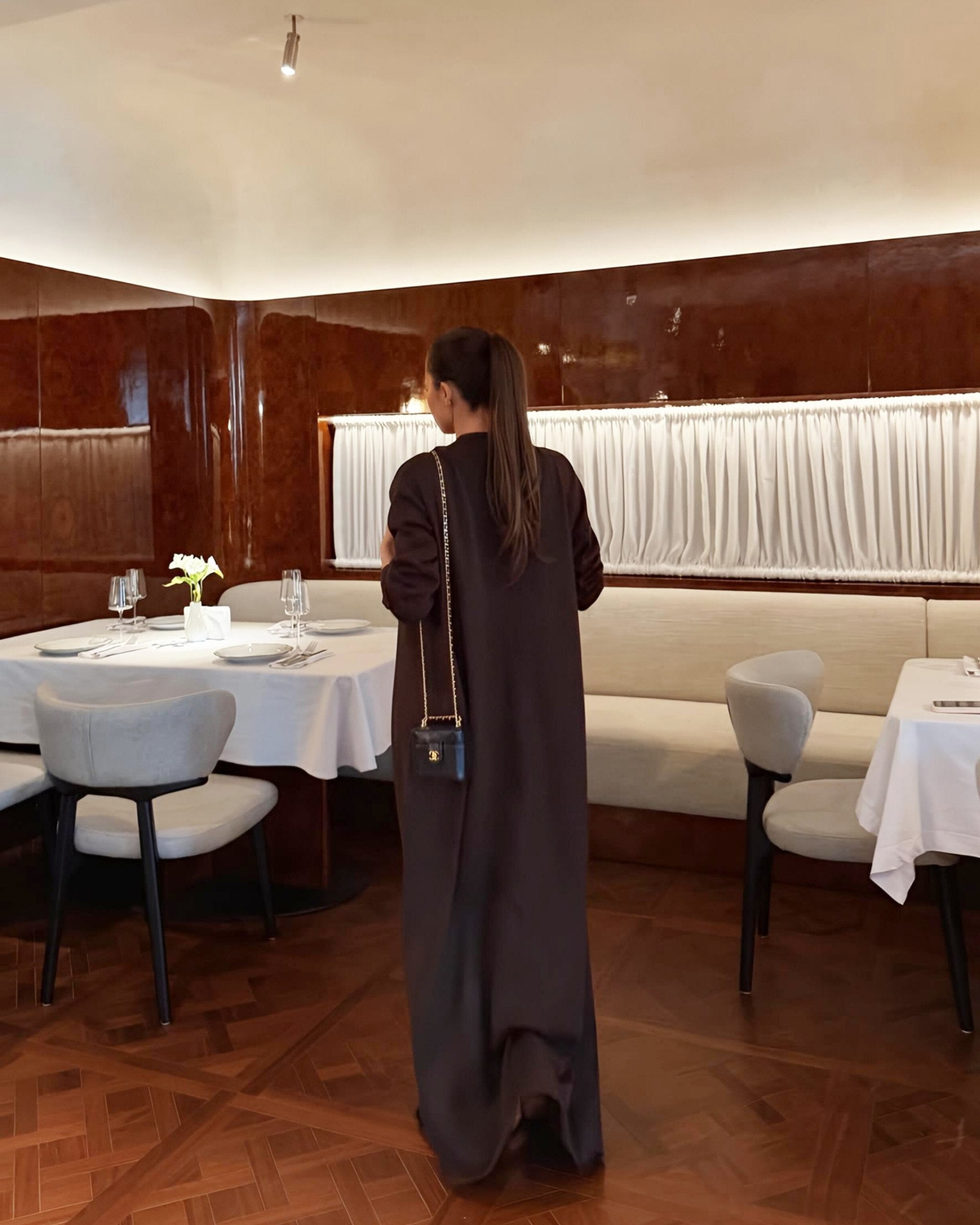 Luna Exclusive Acı Kahve Elbise Takım