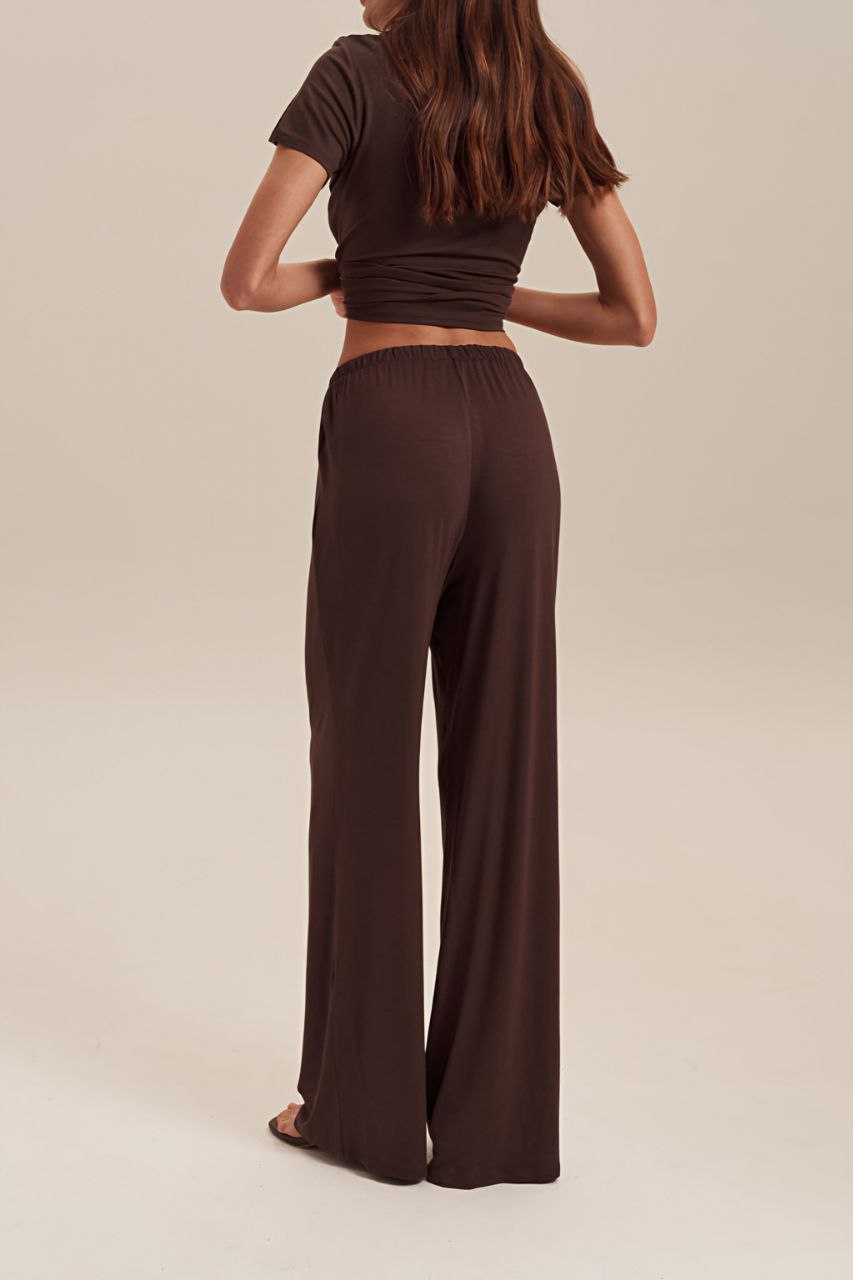 Dolce Acı Kahve Pantolon - Kimono Set