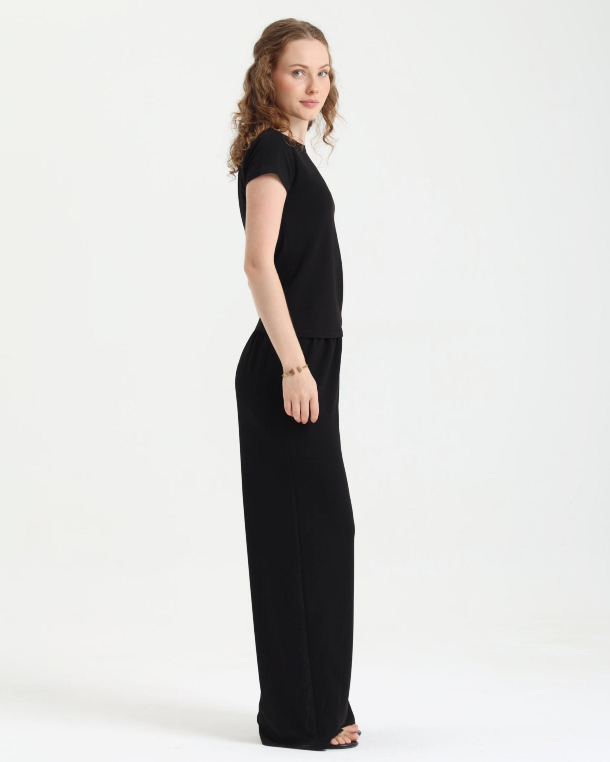 Dolce Siyah T-shirt - Pantolon Set