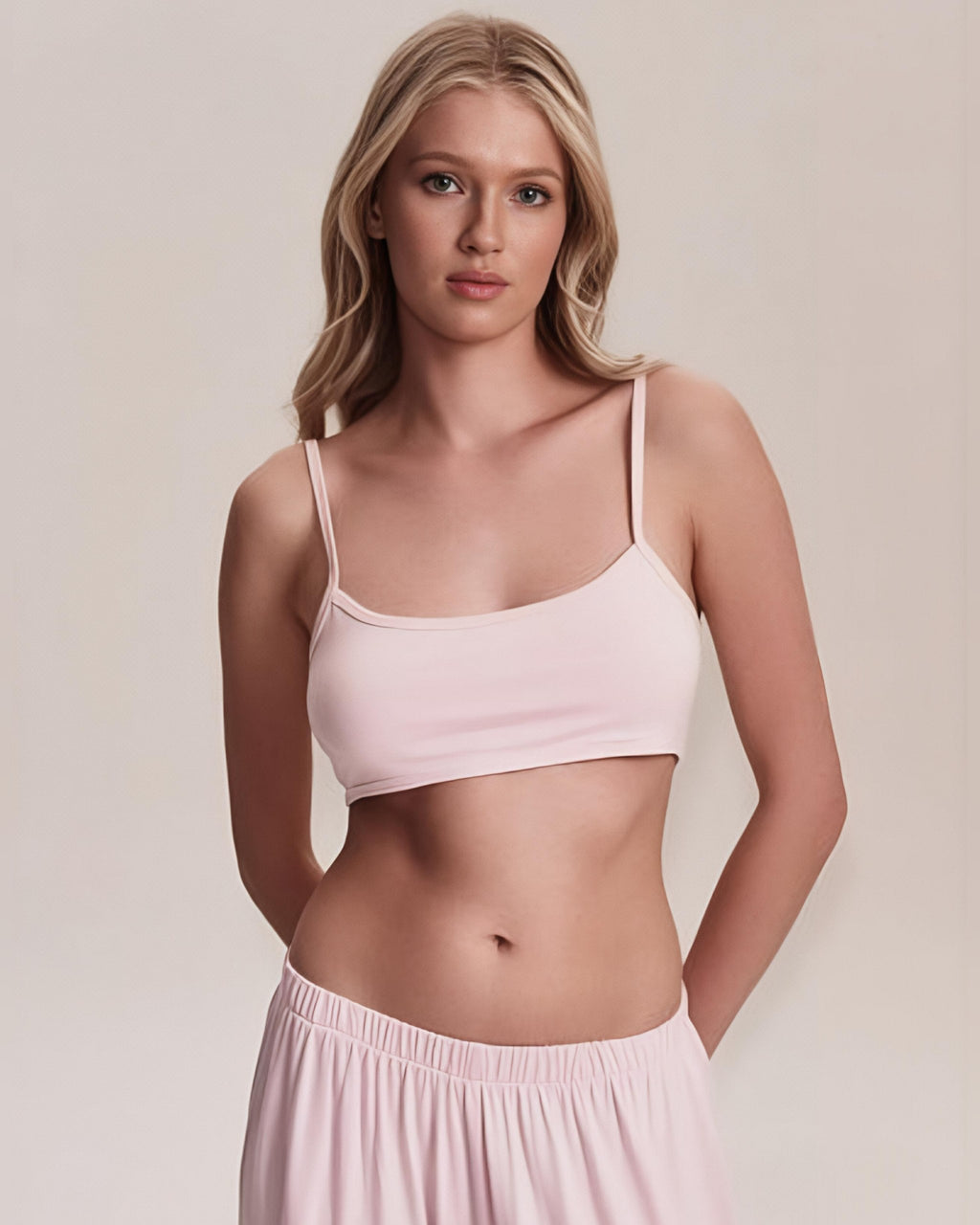 Dolce Pembe Pantolon - Crop Top - Kimono Set