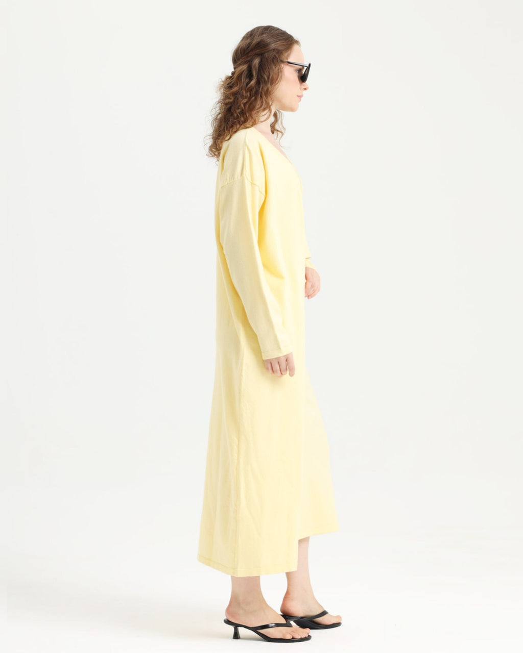 Luna Exclusive Soft Sarı Kimono
