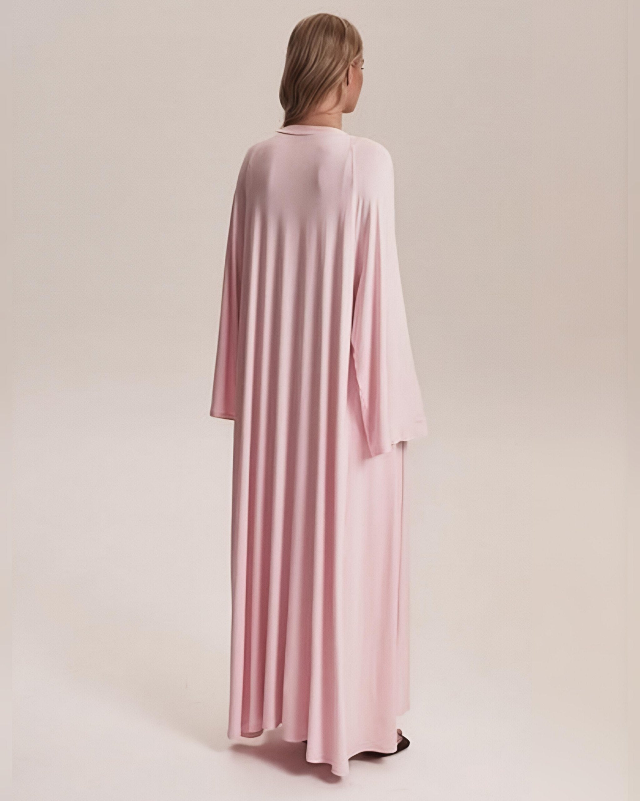 Dolce Pembe Pantolon - Crop Top - Kimono Set