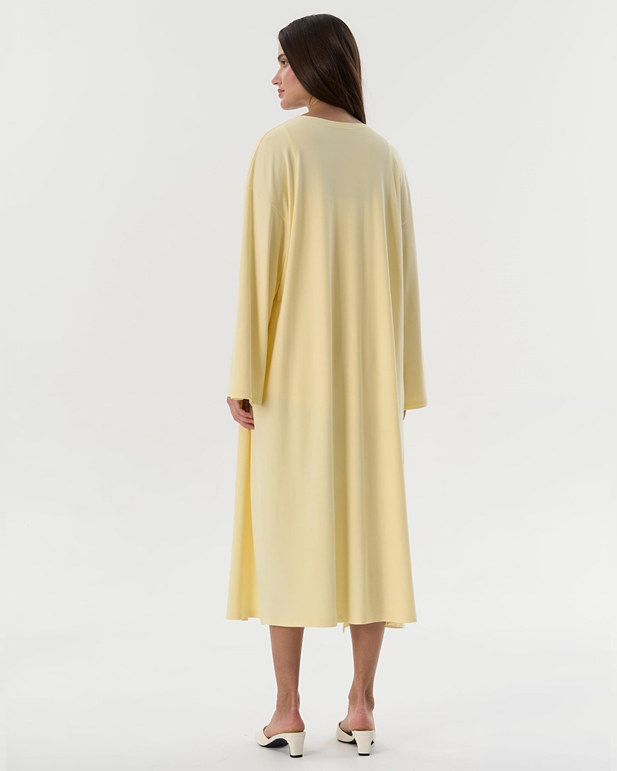 Dolce Soft Sarı Kuşaklı Kimono