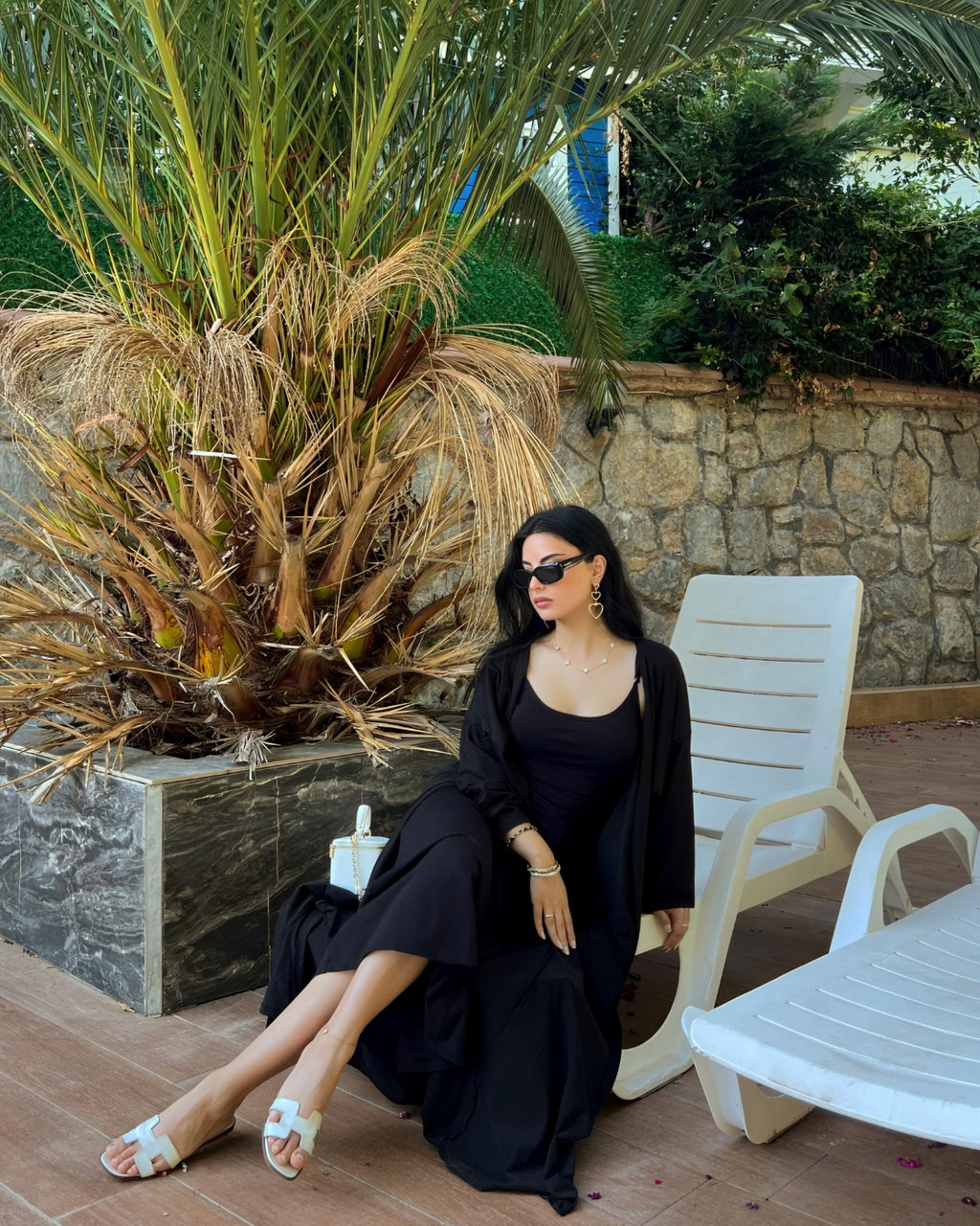 Dolce Siyah Askılı Elbise Set