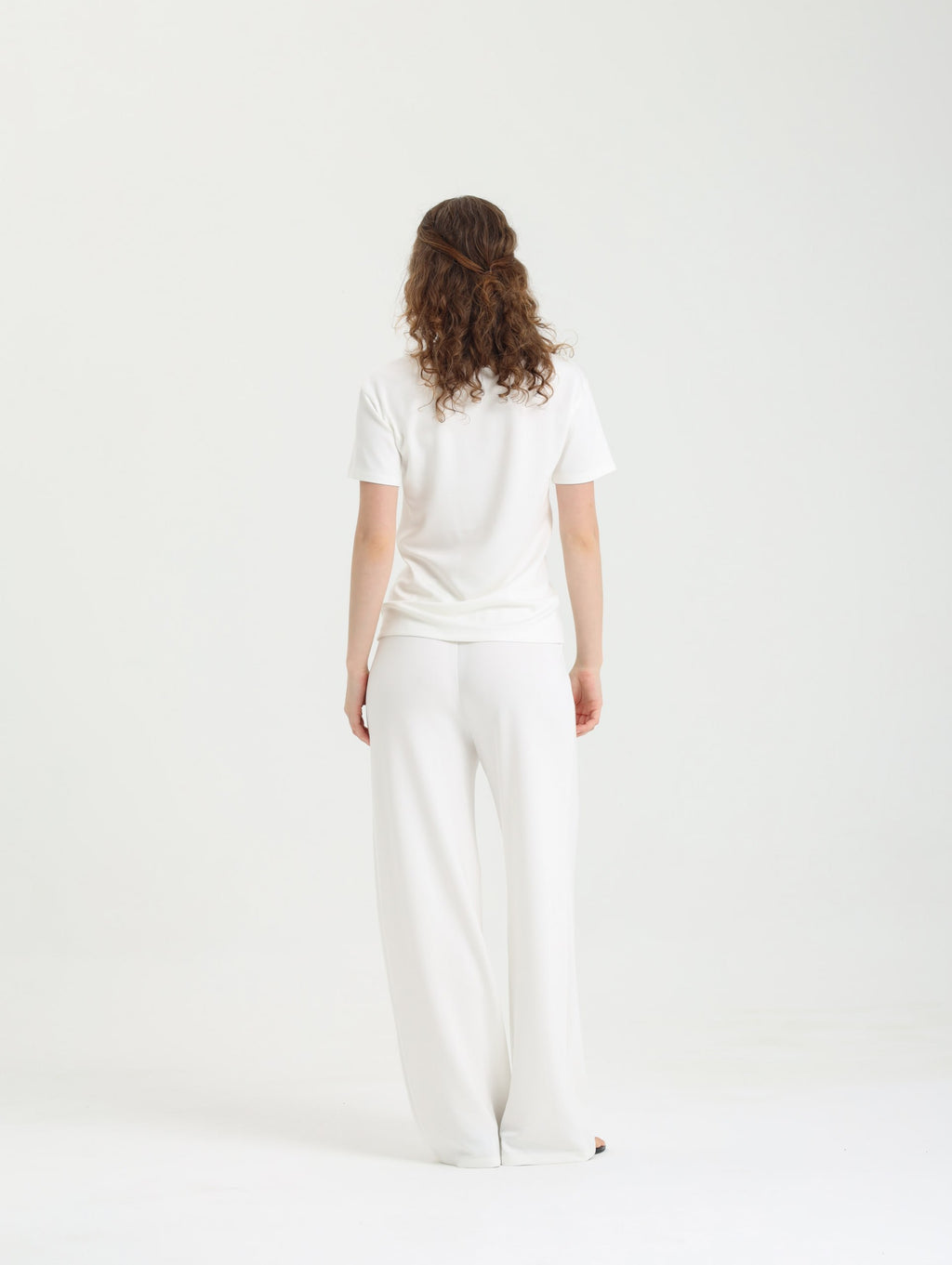 Dolce Beyaz Pantolon - T-shirt Set