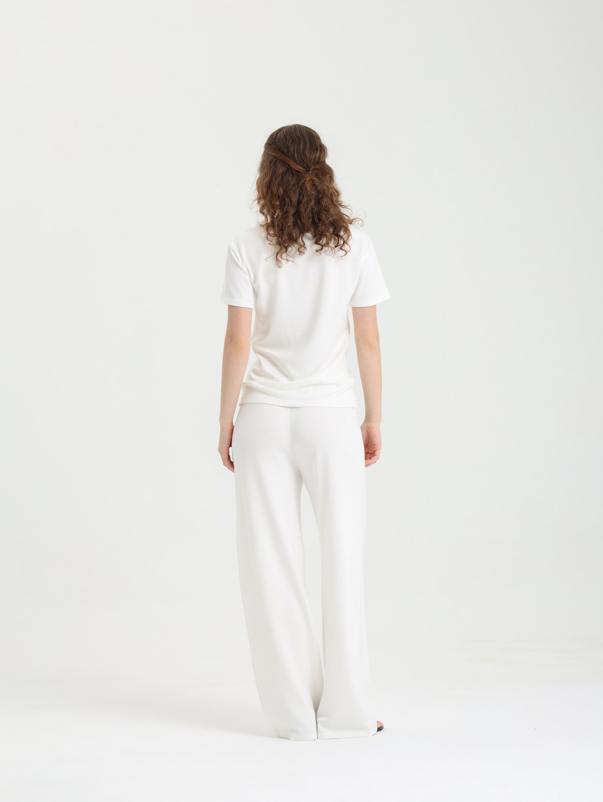 Dolce Beyaz Pantolon - T-shirt Set