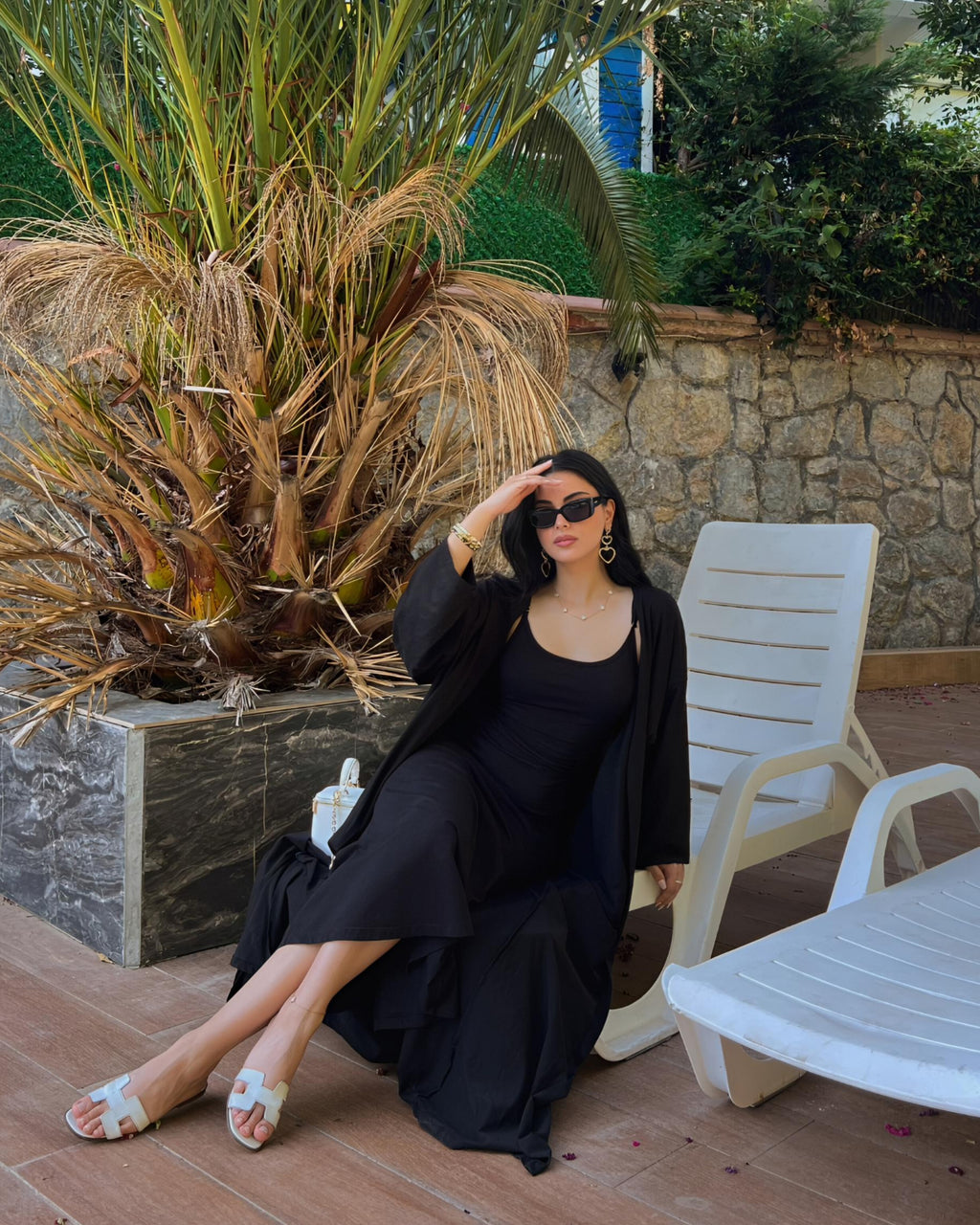 Dolce Siyah Askılı Elbise Set