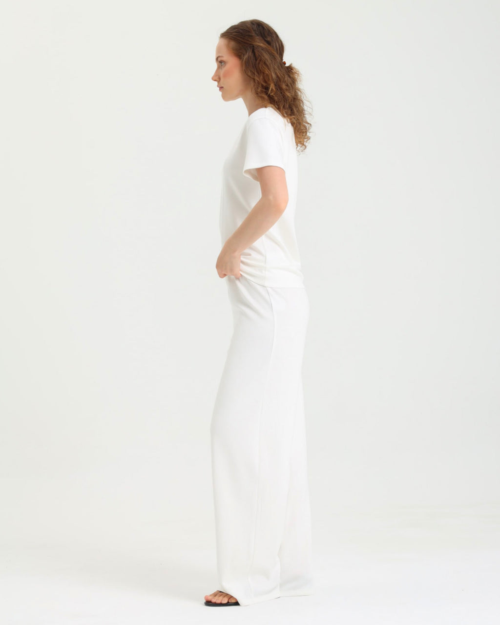 Dolce Beyaz Pantolon - T-shirt Set