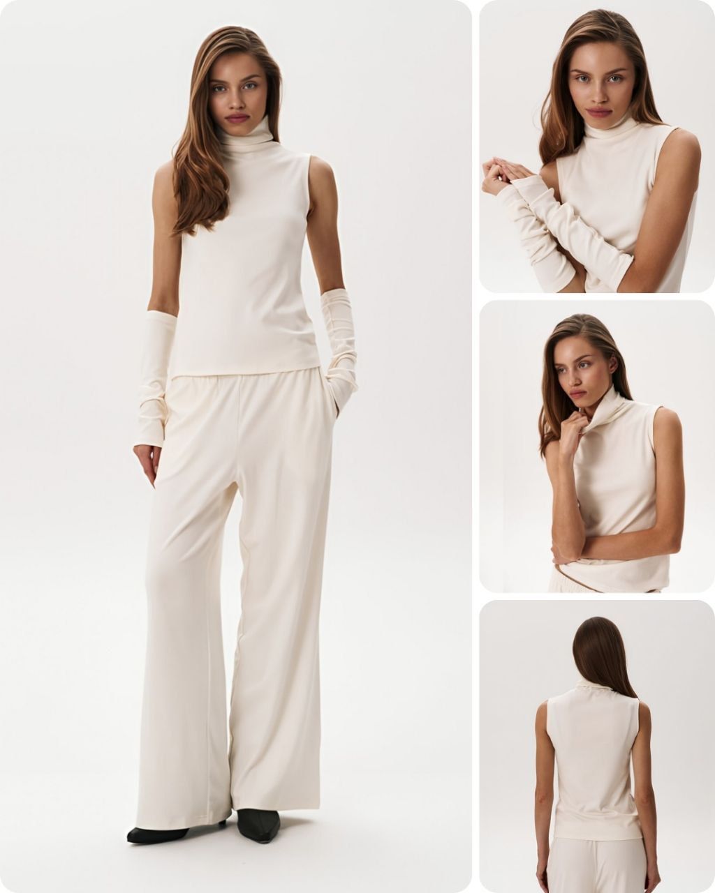 Dolce Ekru Balıkçı Yaka Bluz